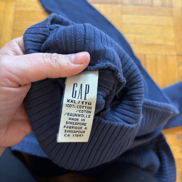 vintage long sleeve ribbed dusty navy 90s gap top +accepting offers - Picture 2 of 6